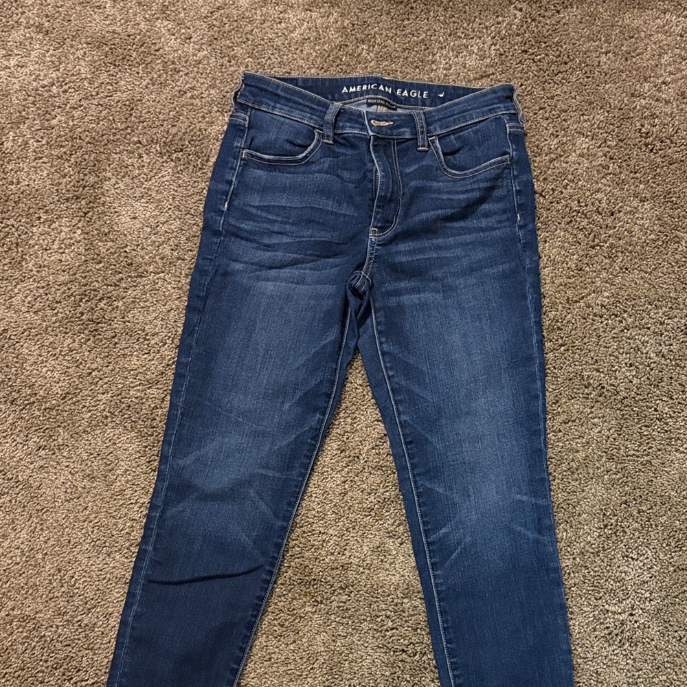 American Eagle Outfitters Women's Dark Blue Skinny Jeans